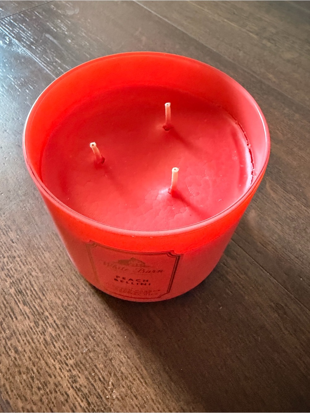 Bath & Body Works Peach Bellini Jar Candle - Coral - Picture 2 of 3